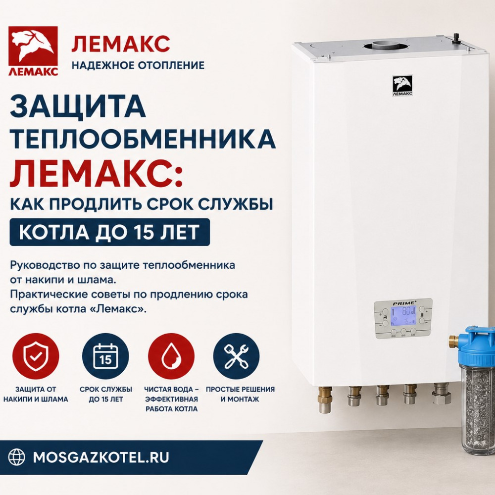 Защита теплообменника Лемакс: как продлить срок службы котла до 15 лет
